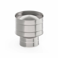 Оголовок с дефлектором Ø130х200 мм., AISI 439/439, 0,5/0,5 мм.
