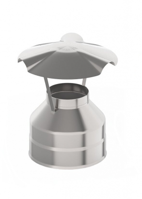 Оголовок Ø115х200 мм., AISI 439/Оц., 0,5/0,5 мм.