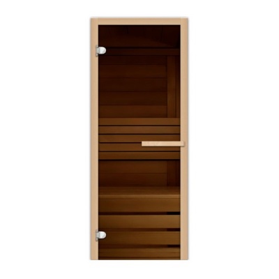 Дверь стеклянная "FireWay" Бронза, 1900х700 мм. (левая, 2 петли)
