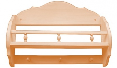 Полка настенная с балясинами (1 ярус), арт. 2639
