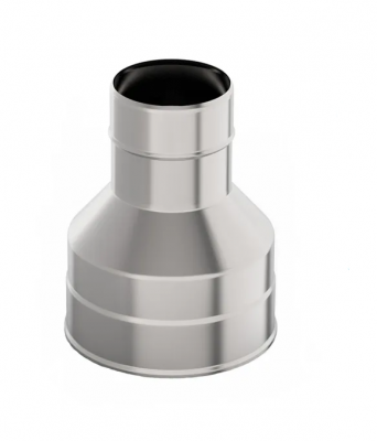 Оголовок-переход Ø115х200 мм., AISI 439/Оц, 1,0/0,5 мм.