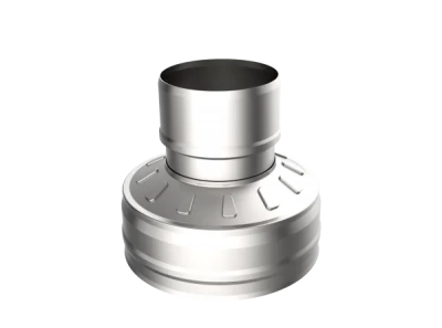 Оголовок-переход Ø130х200 мм., AISI 439/439, 1,0/0,5 мм., (К), тип-2