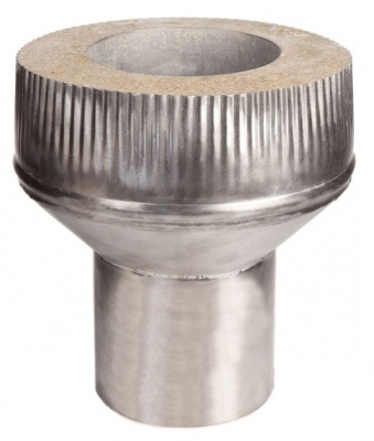 Переходник утеплённый L=400 Ø115-120 мм., AISI 321/0,8 мм. (Вермилоджик)