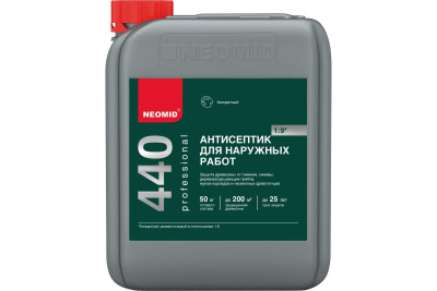 Neomid 440 ECO 5л. - древозащитный состав для наружных работ