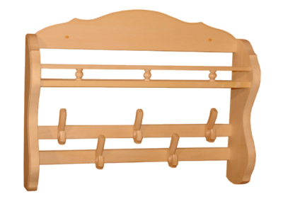 Полка настенная с двойным крючком (2 яруса), арт. 3833